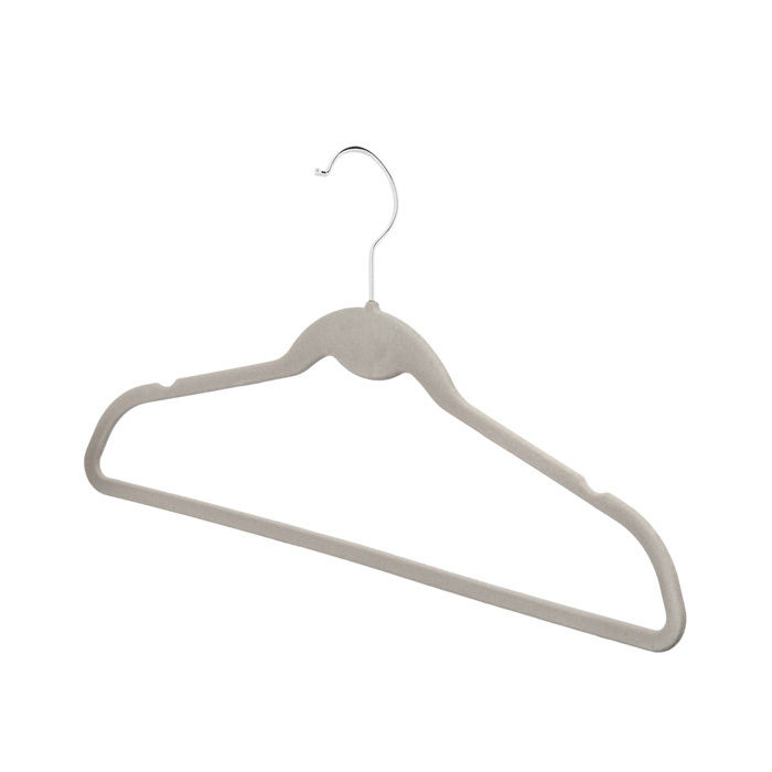 Set of 5 Children's "Velvet" Non-Slip Clothes Hangers with Bar 2 Compactor