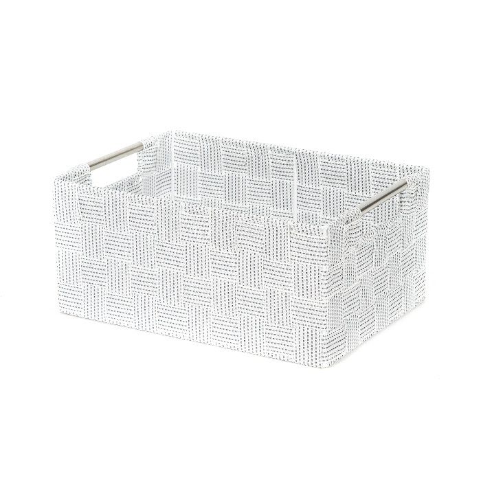 "Toronto" Medium Storage Basket – White 1 Compactor
