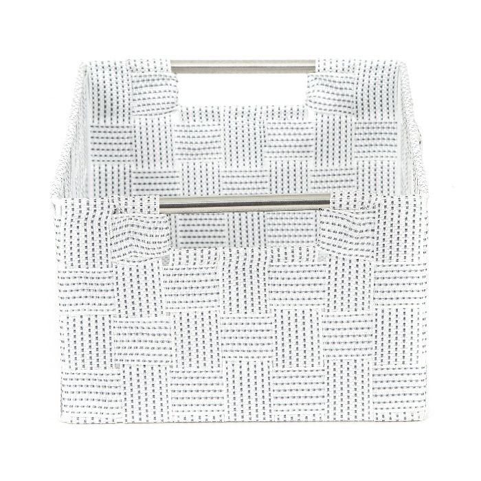 "Toronto" Medium Storage Basket – White 3 Compactor