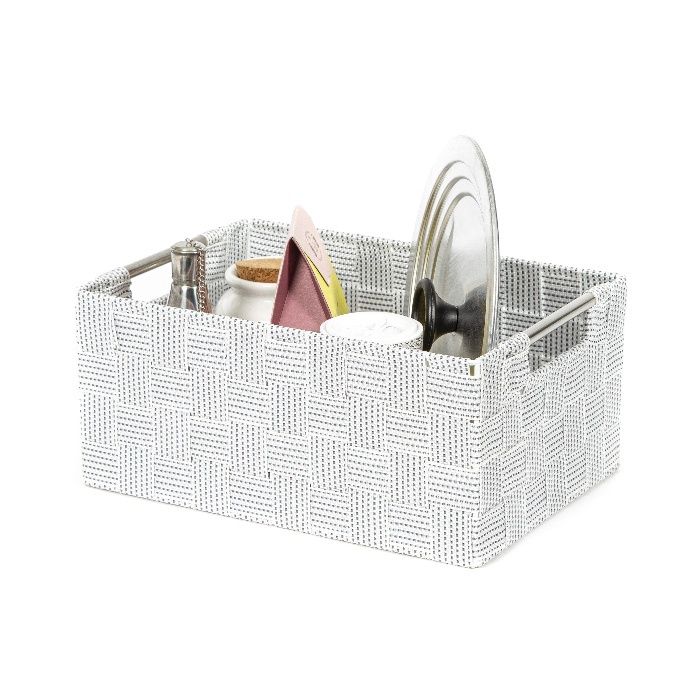 "Toronto" Medium Storage Basket – White 4 Compactor