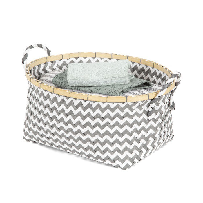 "Zig-Zag" Storage Basket - Grey 4 Compactor