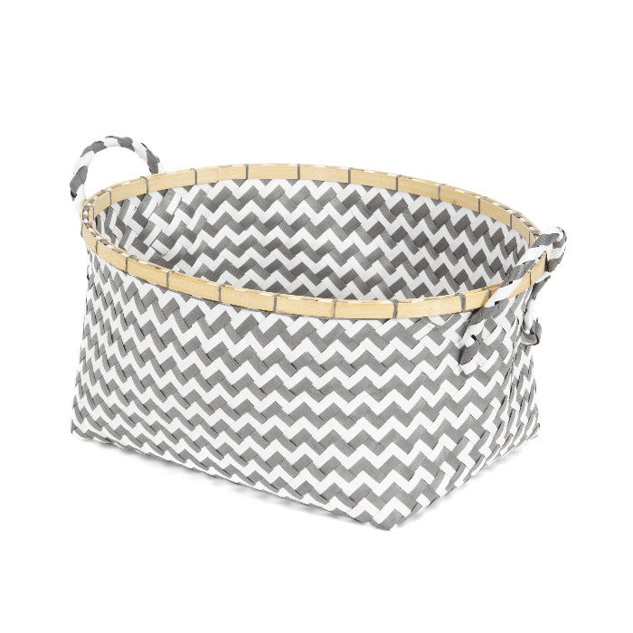 "Zig-Zag" Storage Basket - Grey 1 Compactor