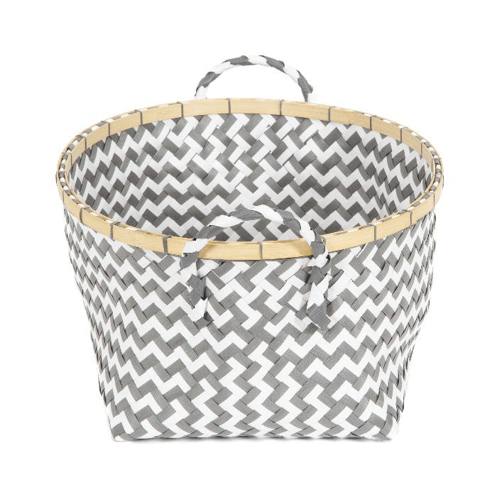 "Zig-Zag" Storage Basket - Grey 3 Compactor