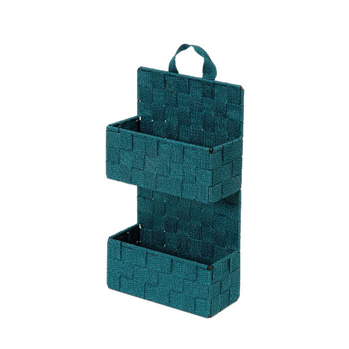"Bristol" 2-tier Hanging Storage Basket - Peacock Blue 1 Compactor