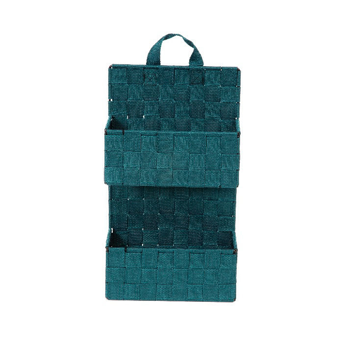 "Bristol" 2-tier Hanging Storage Basket - Peacock Blue 2 Compactor