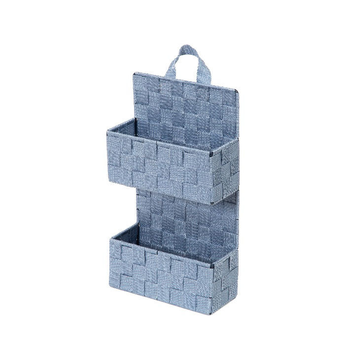 "Bristol" 2-tier Hanging Storage Basket - Blue Jeans 1 Compactor