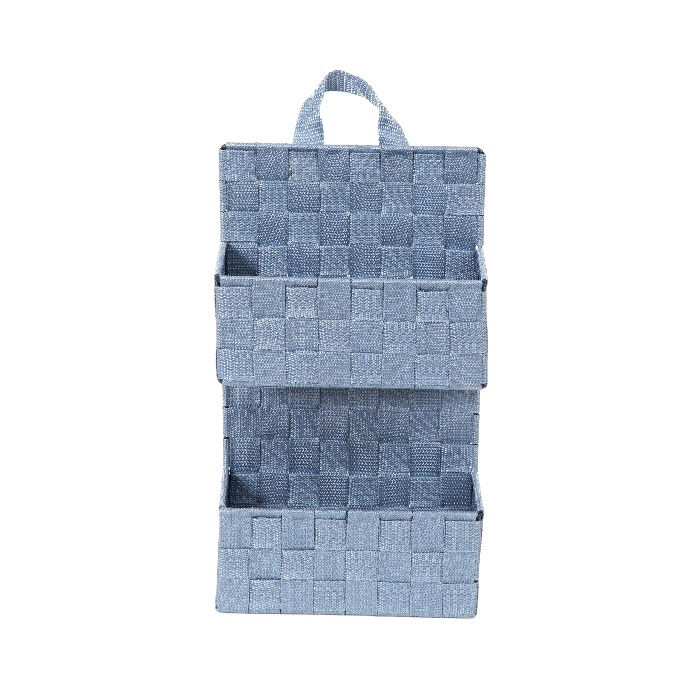 "Bristol" 2-tier Hanging Storage Basket - Blue Jeans 2 Compactor