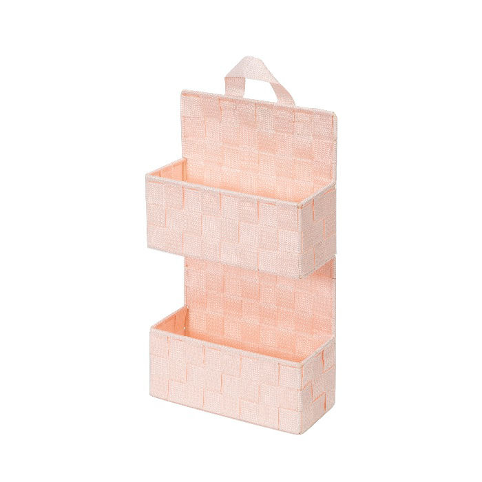 "Bristol" 2-tier Hanging Storage Basket  - Pink 1 Compactor