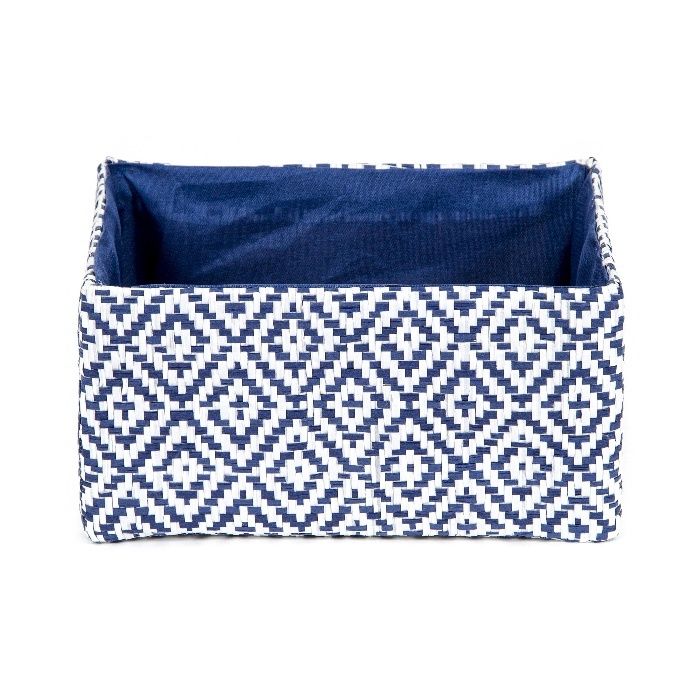 "Enzo" Storage Basket - Navy Blue  2 Compactor
