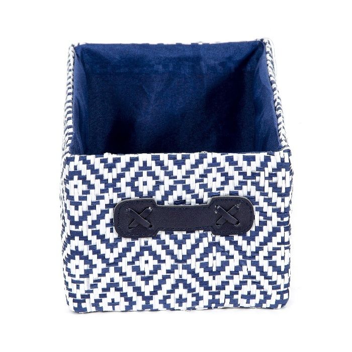 "Enzo" Storage Basket - Navy Blue  3 Compactor