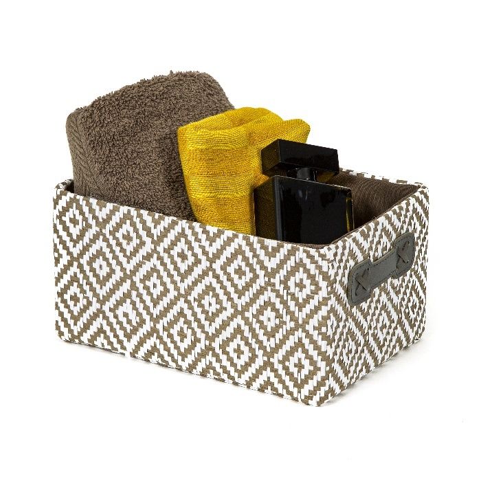 "Enzo" Storage Basket - Beige  4 Compactor