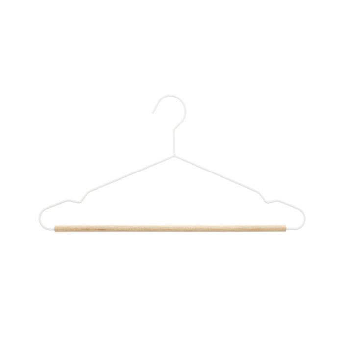 Set of 2 "Helsinski" Wooden Clothes Hangers - White 1 Compactor