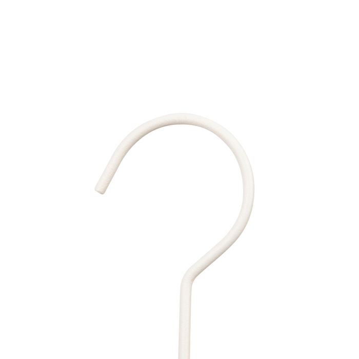 "Helsinski" Wooden Clothes Hanger with Metal Clip - White 4 Compactor