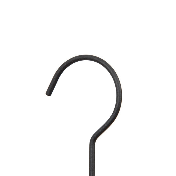 "Helsinski" Wooden Clothes Hanger with Metal Clip - Black 3 Compactor