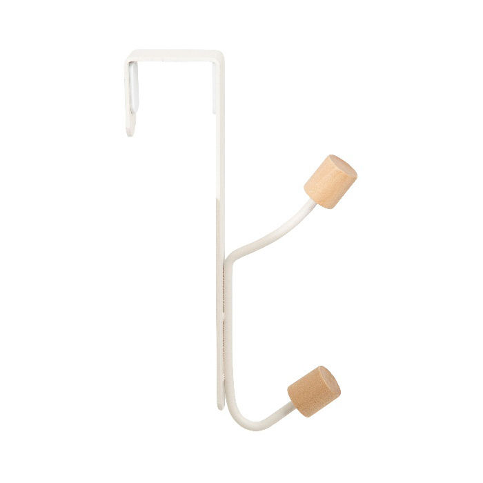 Helsinski" 2 Hook Over Door Hanger - White  3 Compactor