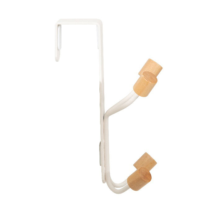 "Helsinski" 4 Hook Over Door Hanger - White  3 Compactor