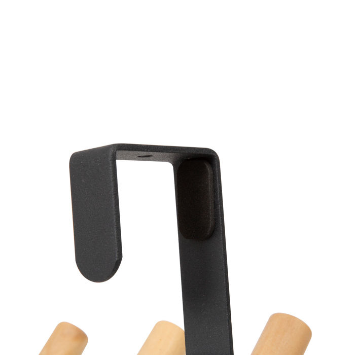 "Helsinski" 6 Hook Over Door Hanger - Black  4 Compactor