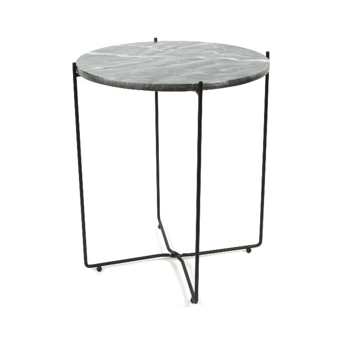 "Agneta" Black Marble Side Table Copenhagen 1 Compactor