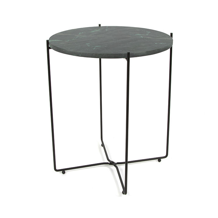"Agneta" green marble side table Copenhagen 1 Compactor