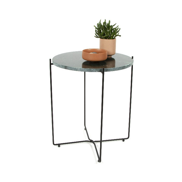 "Agneta" green marble side table Copenhagen 3 Compactor