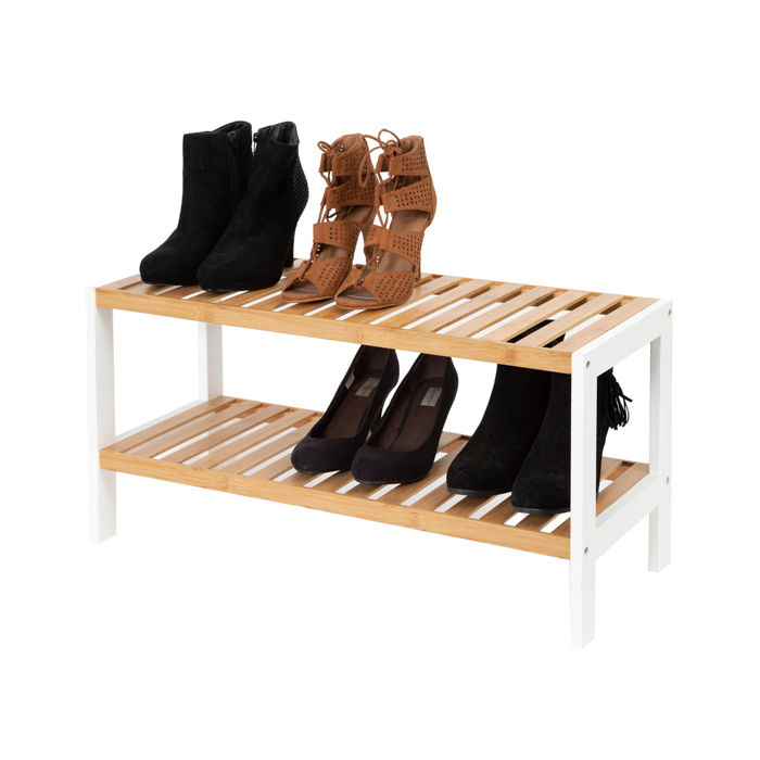 "Akira" 2 Shelf Shoe Storage Rack 4 Compactor