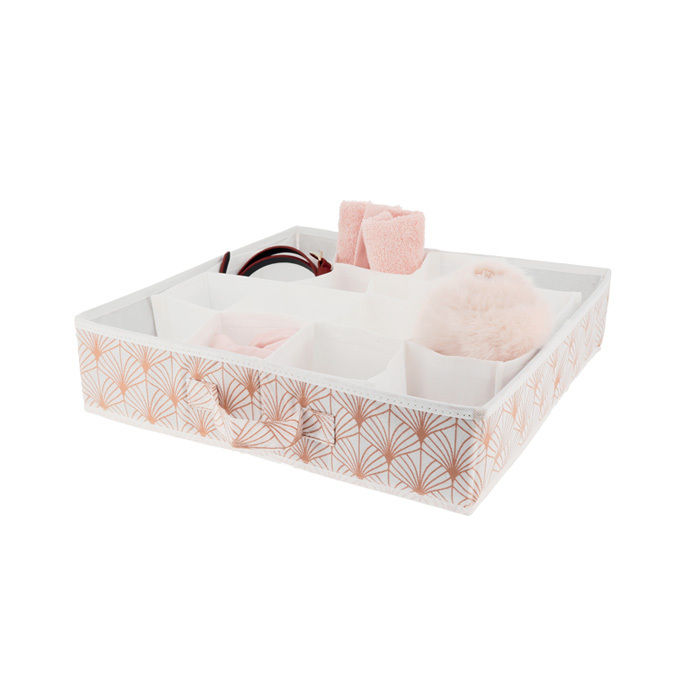 Blush Drawer Organiser with 16 Compartments 2 Compactor