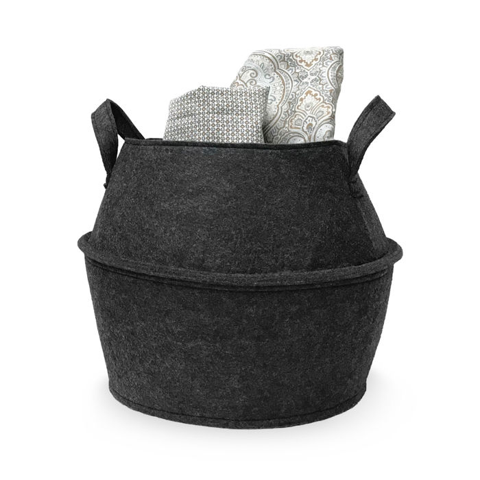 Small "Belly" storage basket in felt  2 Compactor
