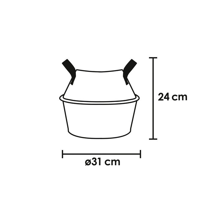 Small "Belly" storage basket in felt  5 Compactor