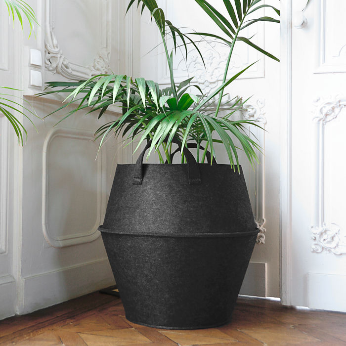 Large "Belly" storage basket in felt  4 Compactor