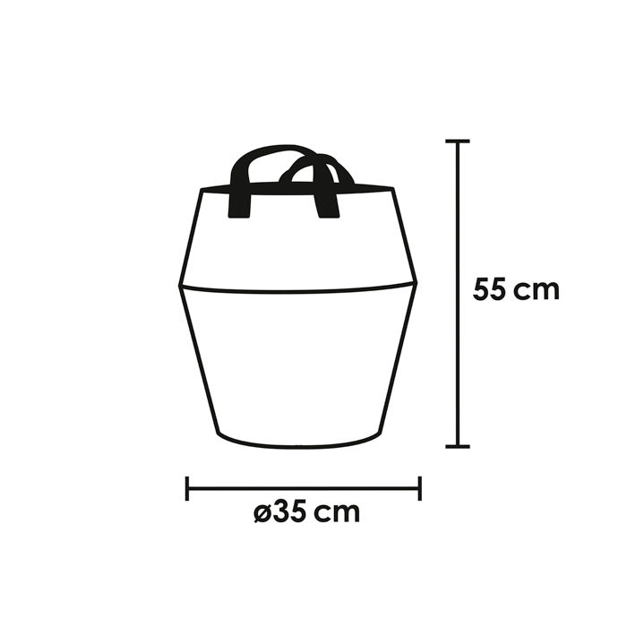 Large "Belly" storage basket in felt  5 Compactor