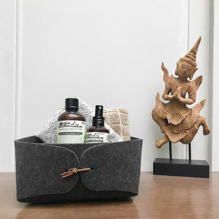 Felt Storage Basket  3 Compactor