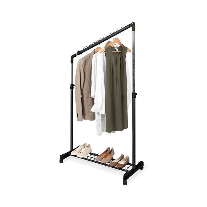 Under stairs clothes rails - Black and silver 1 Compactor