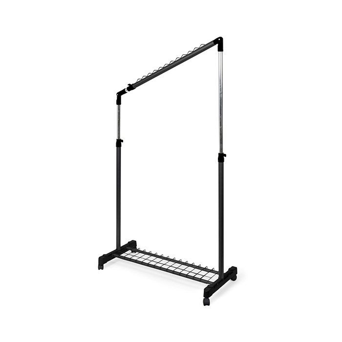 Under stairs clothes rails - Black and silver 2 Compactor