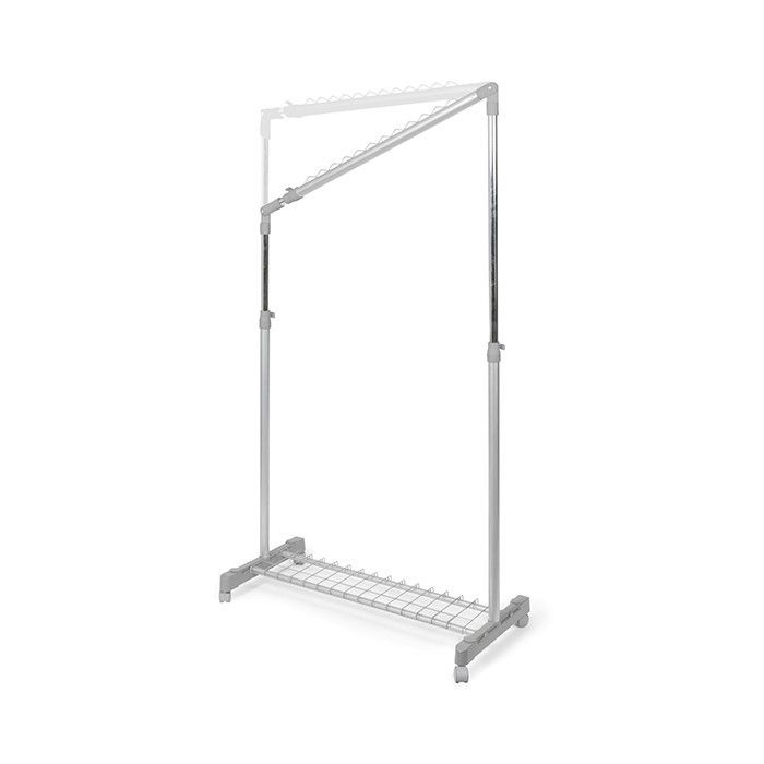 Under stairs clothes rails - grey and silver 5 Compactor