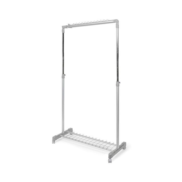 Under stairs clothes rails - grey and silver 6 Compactor