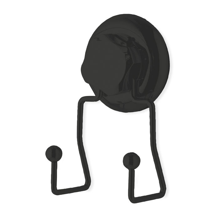 "Bestlock Black" Suction Wall Mountable Double Hook 2 Compactor