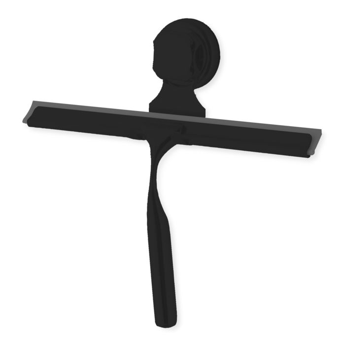 "Bestlock Black" Suction Wall Mountable Shower/Window Squeegee with Holder 1 Compactor