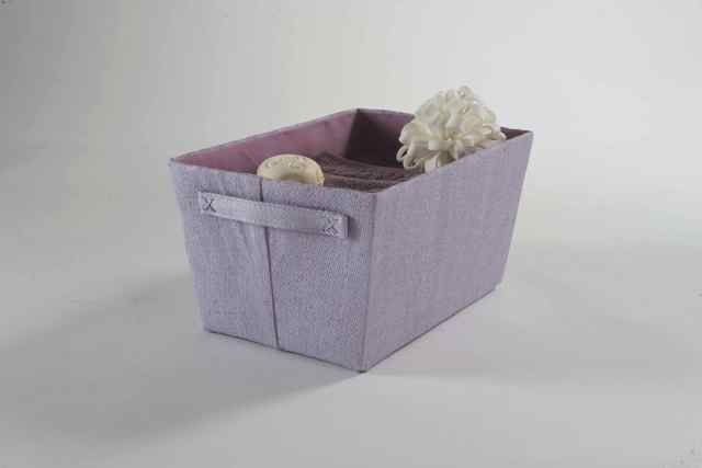 "Rio" Woven Storage Basket - Mauve 2 Compactor