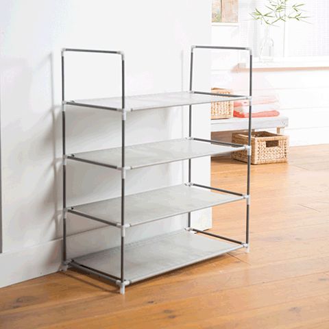 "Salome" Stackable 4 Shelf Shoe Rack  7 Compactor