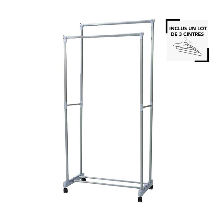 Set of Firmin clothes rail with hangers