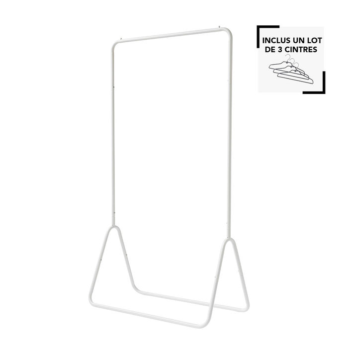 Set of Fyn clothes rail with hangers