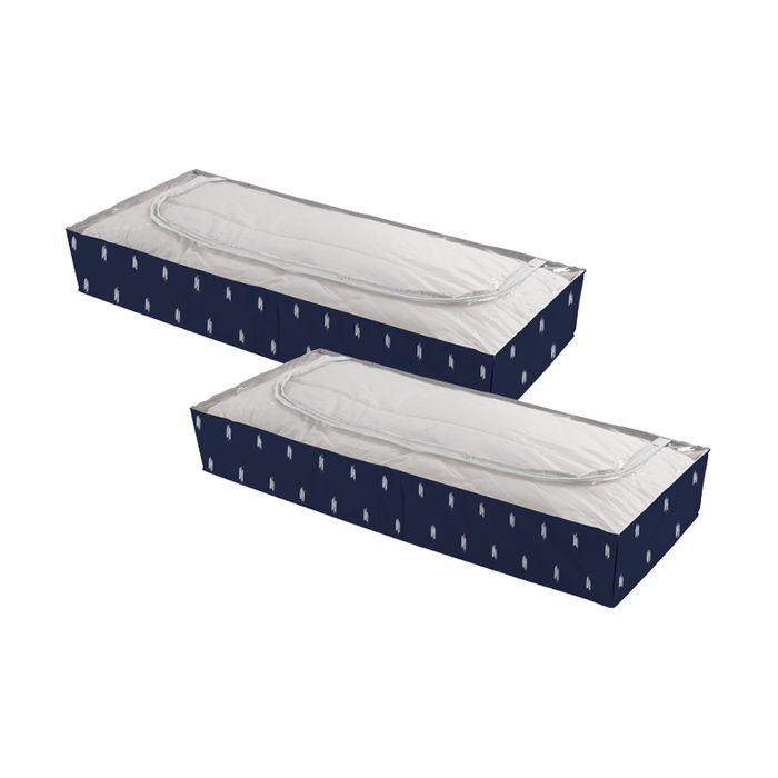 Set of 2 Kasuri Underbed Storage Bag