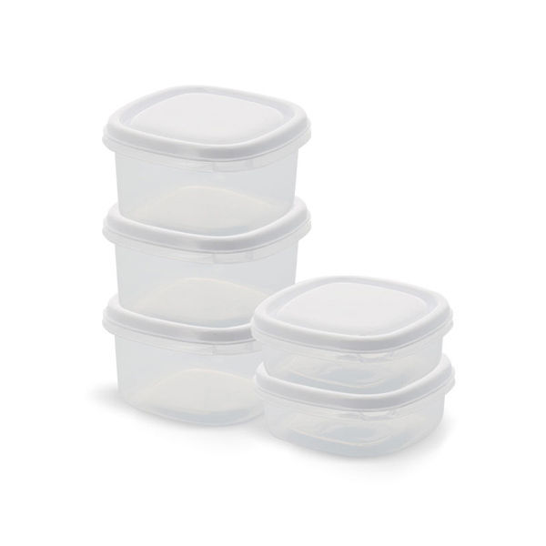Set of 21 storage food boxes