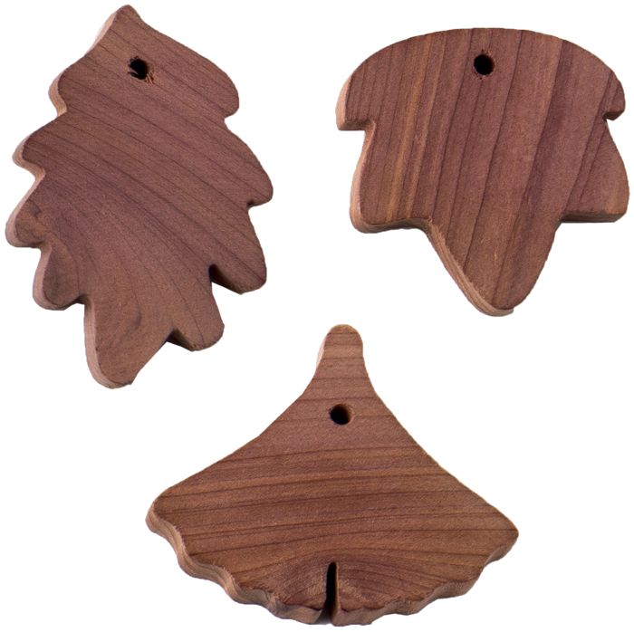Set of 3 Moth Repellant Cedar Wood Leaves for Drawers 1 Compactor