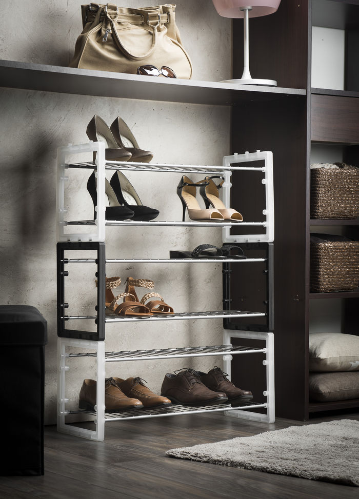 Set of 3 "Tom" Stackable Shoe Storage Racks 2 Compactor