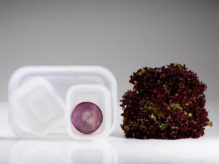 Set of 4 Aspi Fresh Rectangle Vacuum Food Storage Containers with Pump 2 Compactor