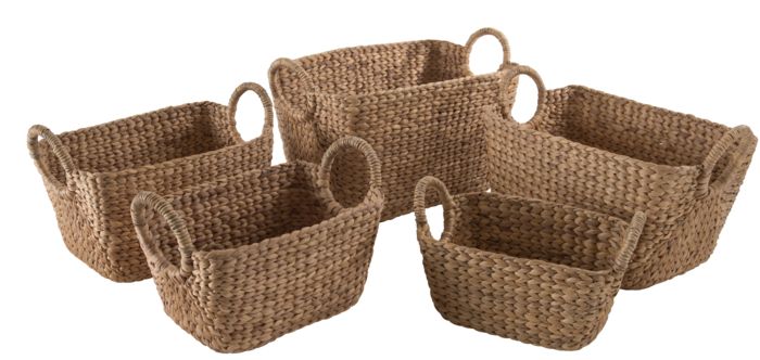 Set of 5 "Caracas" Woven Storage Baskets 1 Compactor