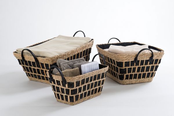 "Songa" Medium Seagrass Storage Basket with Handles 2 Compactor