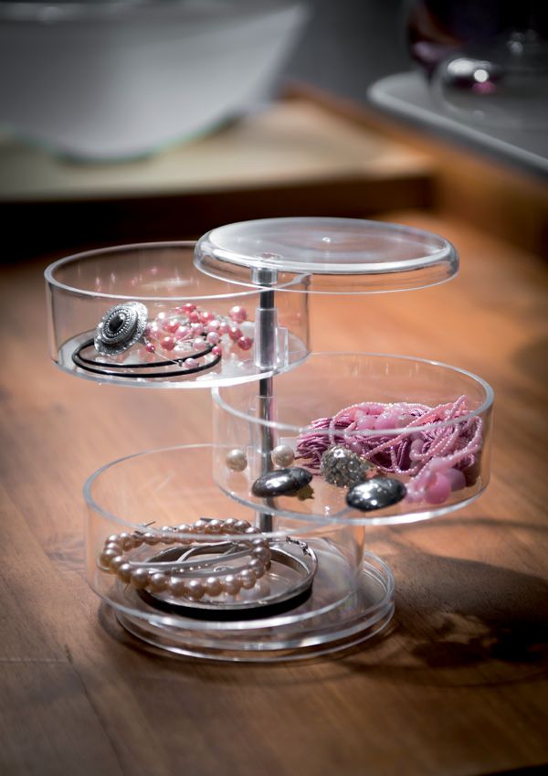 Swivel Jewellery Holder - Transparent 5 Compactor