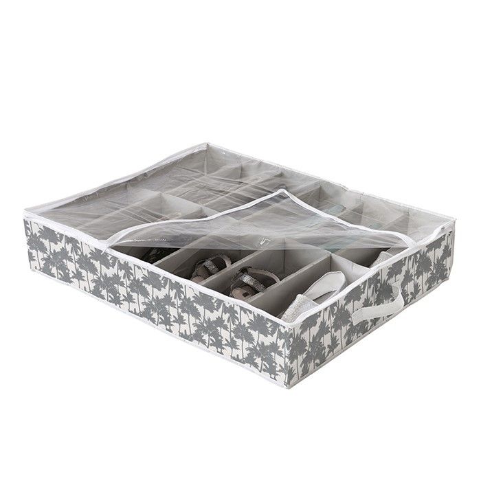 Tahiti Under Bed Shoe Storage Bag with 12 Compartments 1 Compactor